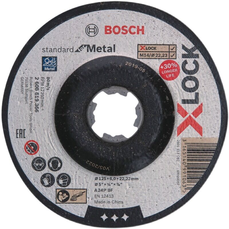 Bosch Accessories 5 pièces Disque à tronçonner Standard for Inox de (pour  l'acier inoxydable, X-LOCK, Ø 125 mm, alésage Ø 22,23 mm Épaisseur 2.5 mm,  accessoire pour meuleuse angulaire)