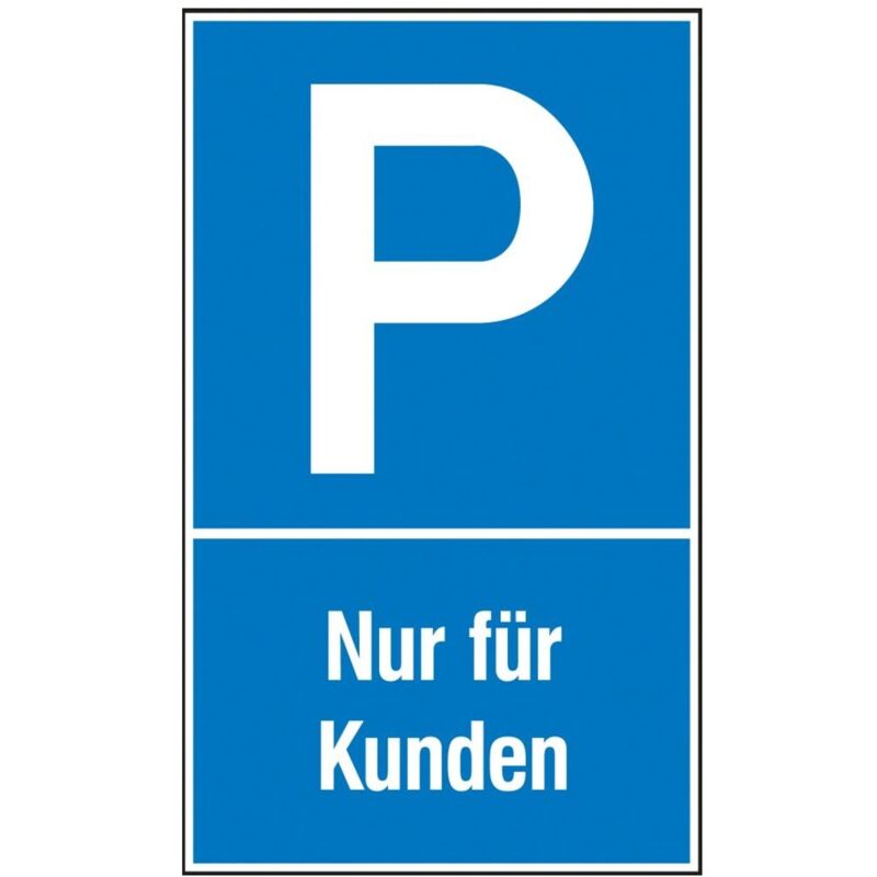 Privatpark Schild Aluminium 520x110mm - Format Parkplatzschild Geprägt