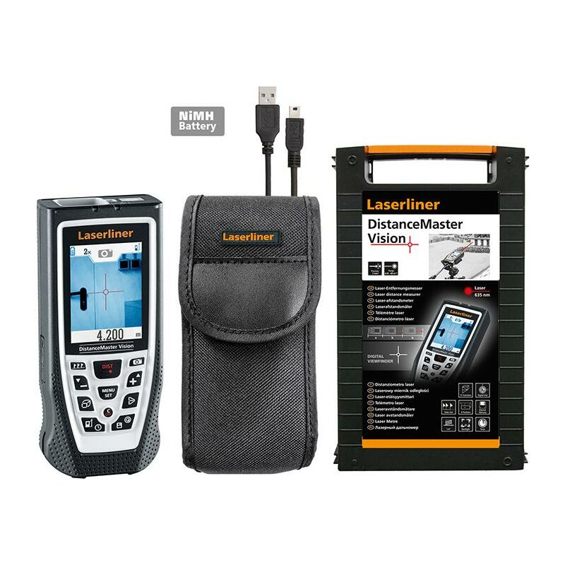 Laserliner DistanceMaster Plus 80 – Laser Entfernungsmesser Bis 80m, Misst Länge, Fläche, Volumen