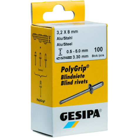 Gesipa Blindniete Mini-Pack Alu/Stahl 3 x 6 (1/3)