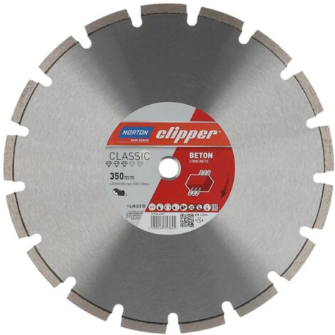 Diamanttrennscheibe Classic Beton D.350mm Bohr.20mm 2,8mm 10mm NORTON