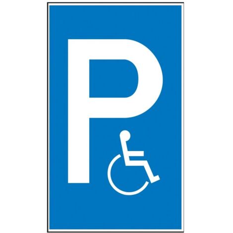 SafetyMarking Parkplatzschild Alu B400xH600 mm Nur für Behinderte (1/3)