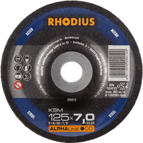 RHODIUS KSM, 10 Stück, 180 x 7,0 mm, Schruppscheibe
