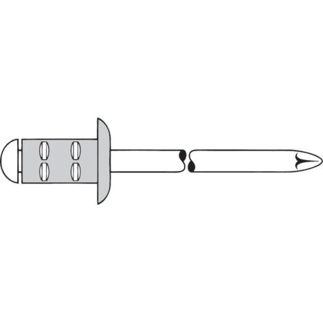GESIPA Poly Grip Mehrbereichsniete Flachrundkopf 4.0x13 Aluminium mit A2-Dorn
