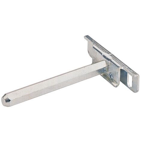 Hettich MB-Regalbodenträger mit Tragbolzen SW 10 mm Titan 47661,L 100mm STA verzinkt