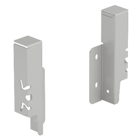 Hettich Schubkasten-Rückwandverbinder, links/rechts, ArciTech, 9150642, Stahl silber