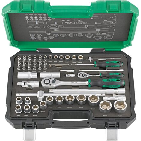 Steckschl.-Grt. 1/4"+1/2" 55tlg. FORTIS (1/5)