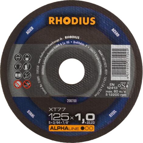 RHODIUS XT77, 100 Stück, 125 x 1,0 mm, Trennscheibe