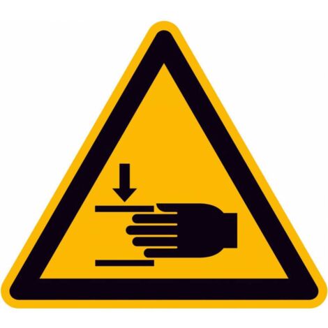 SafetyMarking Warnschild Aluminium SL 100 mm Warnung vor Handverletzungen (1/2)