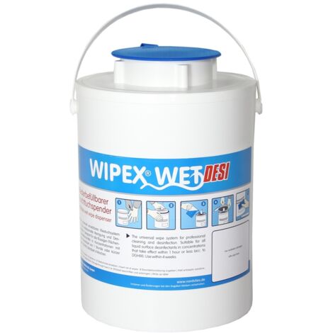 WIPEX WET Feuchttuch- spender, blau Kunststoff (1/3)