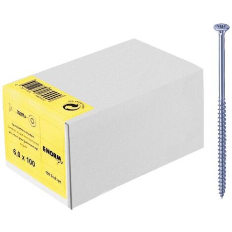 E-NORMpro Spanplattenschraube, Senkkopf, zn blau TG PZD 3,5x 40/24 HP 1000 Stk (1/3)