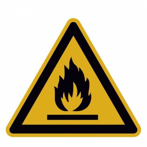 SafetyMarking Warnschild Folie SL 100 mm Warnung vor feuergefährlichen Stoffen (1/4)