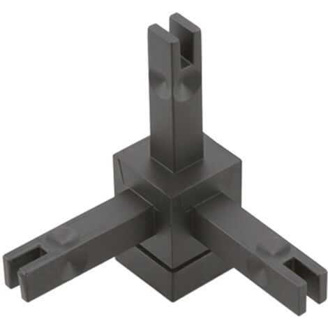 Hettich CADRO Knoten 3-Fach 3D Inkl Hv Schwarz matt E2