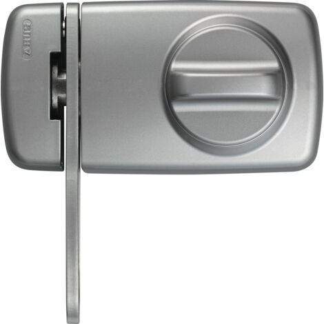 ABUS Tür-Zusatzschloss 7030S EK silber, mit Sperrbügel u. innen mit Drehknauf