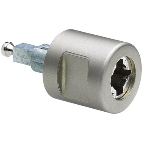 Zylinderdrehgriff Typ 42.5 links, vernickelt, mit Griffmulden (1/3)