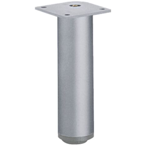 Möbelfuß Lano RO Ø40 mm alu eloxiert Höhe 150 mm +10 mm Bodenausgleich (1/3)