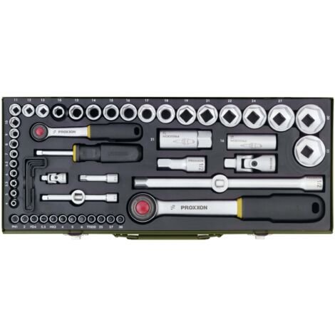 Proxxon Komplett-Steckschlüsselsatz 1/4" + 1/2" (56-teilig)