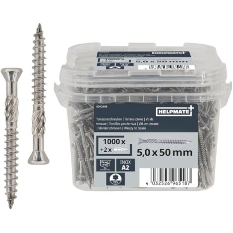 HELPMATE Terrassenschr. 5,0x 50 A2 2Bits T25 SK 1000 Stück