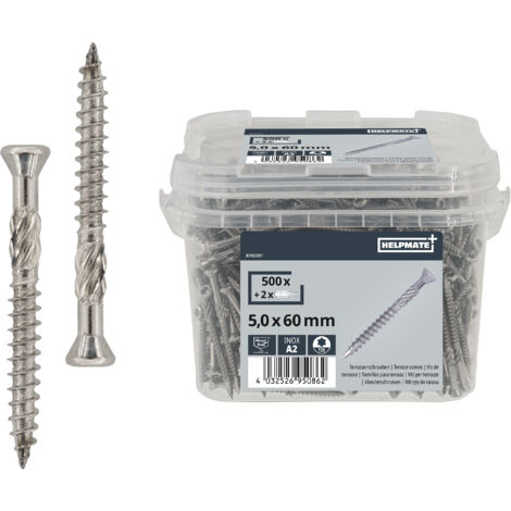 HELPMATE Terrassenschr. 5,0x 60 A2 2Bits T25 SK 1000 Stück
