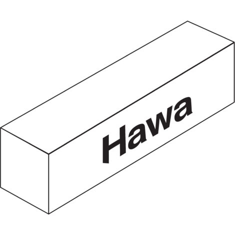 Hawa Blendenendstück-Set Hawa Junior 80/100 B, rechts, 53 mm, eloxiert