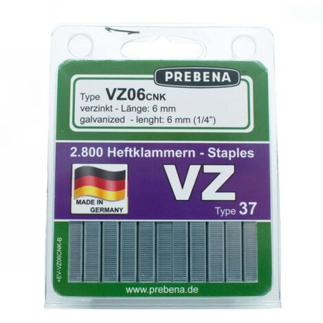 Prebena Heftklammern im Blister VZ06CNK-B P = 2800 Stck. (1/2)