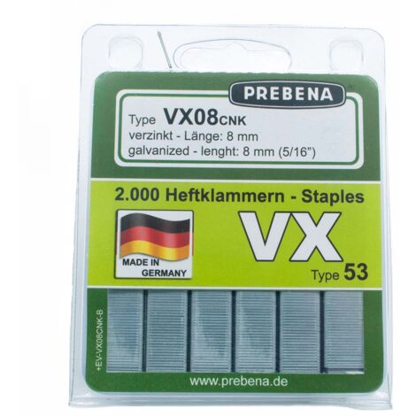 Prebena Heftklammern im Blister VX08CNK-B P = 2000 Stck. (1/2)