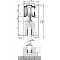HELM Klipsblende H=91,5 EV1 eloxiert, für G, 2100 mm