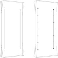 Hawa Ausrichtbeschlag für 1 Türe, Türhöhen 1215-1775 mm, Alu, roh