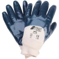 Nitrilhandschuh,blau, Bund,teilbeschichtet, Gr. 9 12 Stk