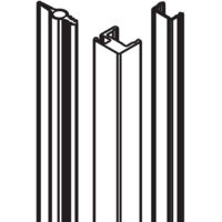 Hawa Vertikaldichtung 20 22, LM 2500 mm farblos eloxiert, Set für Festverglasung