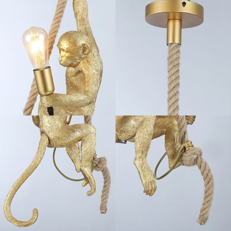 Suspension design singe en résine "Ximpa" - Doré