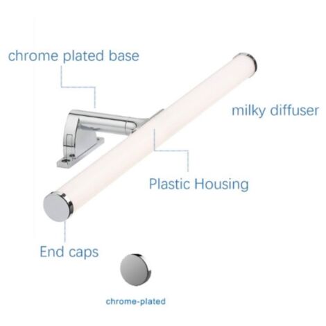 Applique LED miroir salle de bain 6W - Blanc Neutre