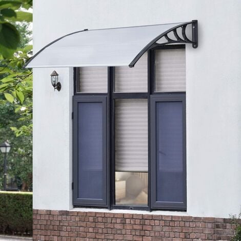 PENSILINA MODULABILE TETTOIA IN POLICARBONATO TRASPARENTE ALVEOLARE 100X60 CM PENSILINE ABS