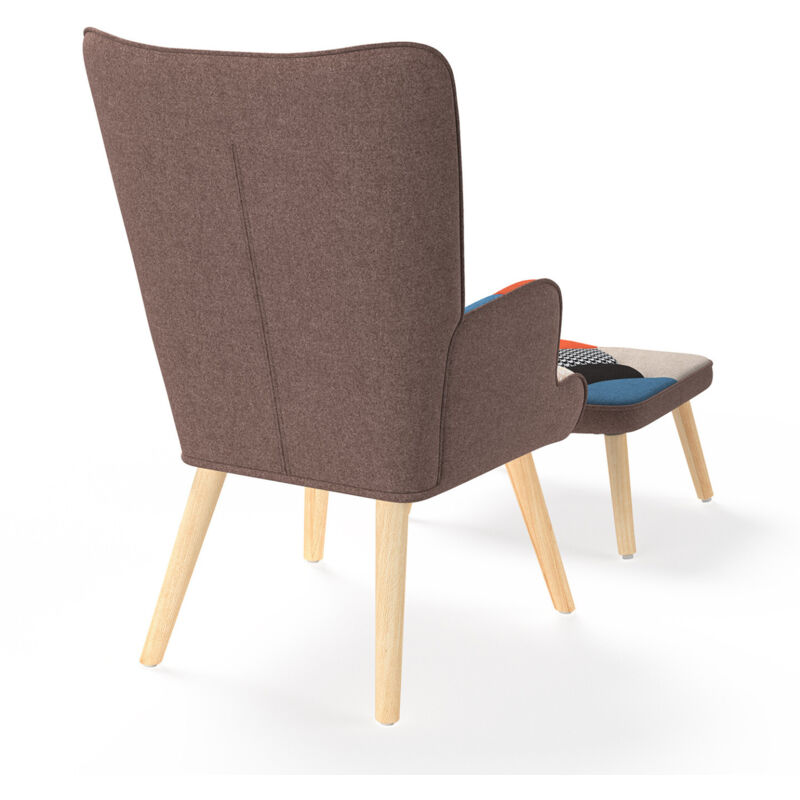 IDMarket Sillón Escandinavo Ivar Azul Pato Con Reposapiés: Tu Rincón De Confort Y Estilo Nórdico Para Leer O Ver TV