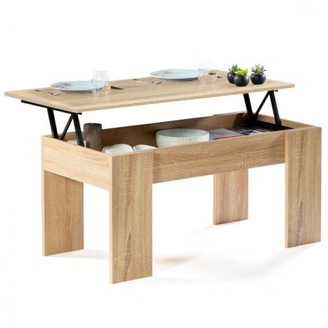 Mesa con tablero de madera de haya