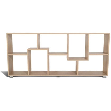 Estantería TANIA de doble posición en imitación madera de haya L 161 cm