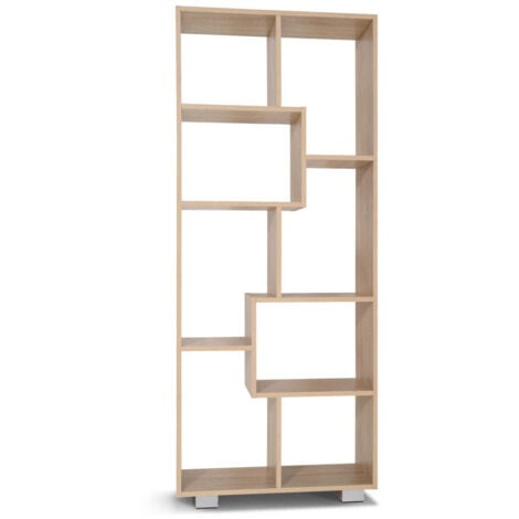 Estantería TANIA de doble posición en imitación madera de haya L 161 cm