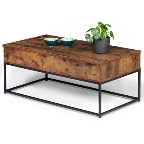  Yusong Mesa de centro elevable con almacenamiento, mesas de  centro 3 en 1, mesa de comedor convertible multifunción para sala de estar,  recepción, oficina en casa, color negro : Hogar y Cocina