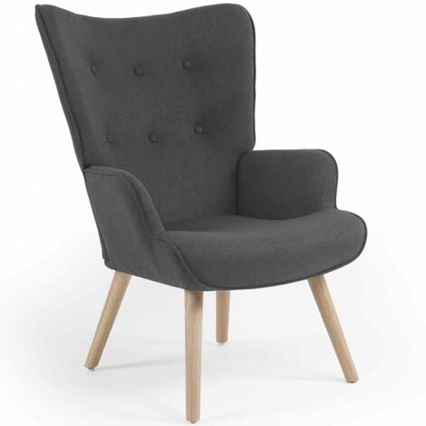 Sillón escandinavo IVAR en tejido gris antracita
