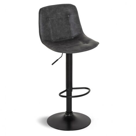 Lote de 4 taburetes de bar DENVER vintage gris