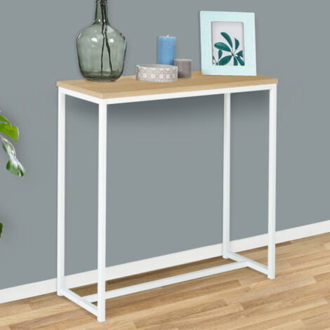 Consola DETROIT madera y metal blanco diseño industrial