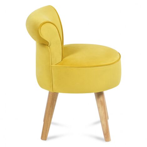 Sillón rana de terciopelo amarillo