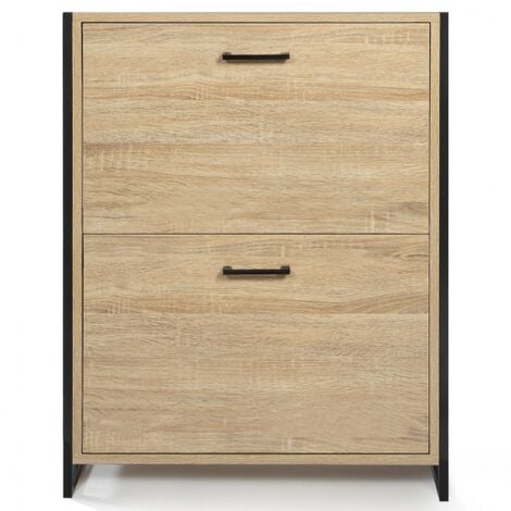 Mueble zapatero de diseño industrial LUIS de 2 puertas