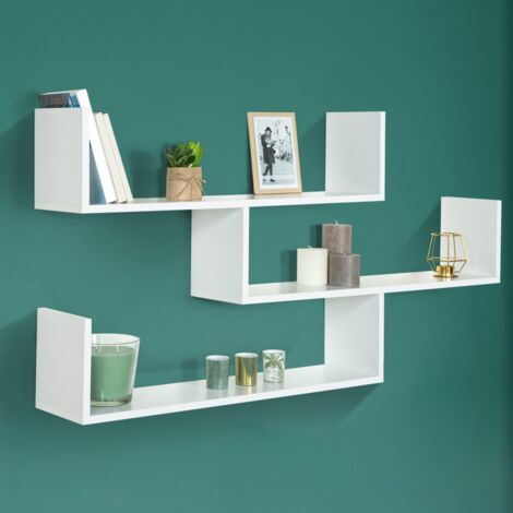 Estantería de pared multiposición LOU blanca