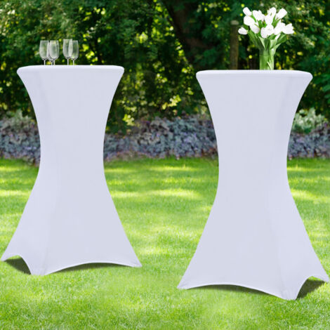 Juego de 2 fundas blancas para mesa plegable de 105 cm de altura