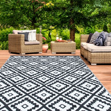 Alfombra exterior BAHAMAS negra 160 x 260 CM