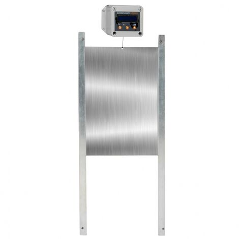 Puerta automática para gallinero programable en tiempo y luz 33x50 cm