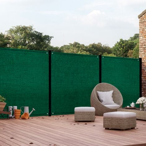 Malla de Ocultación 120 g/m2, Ocultación y Privacidad para su Terraza o  Jardín, Seleccione Medida y Color, 1 x 50 metros (Verde)