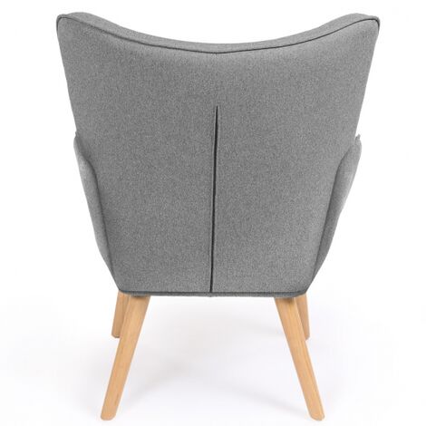 Sillón escandinavo IVAR en tejido gris claro