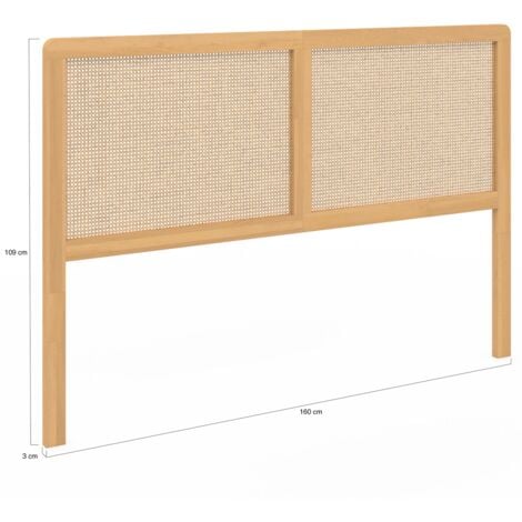 EDHEN cabecero de caña y madera 160 CM